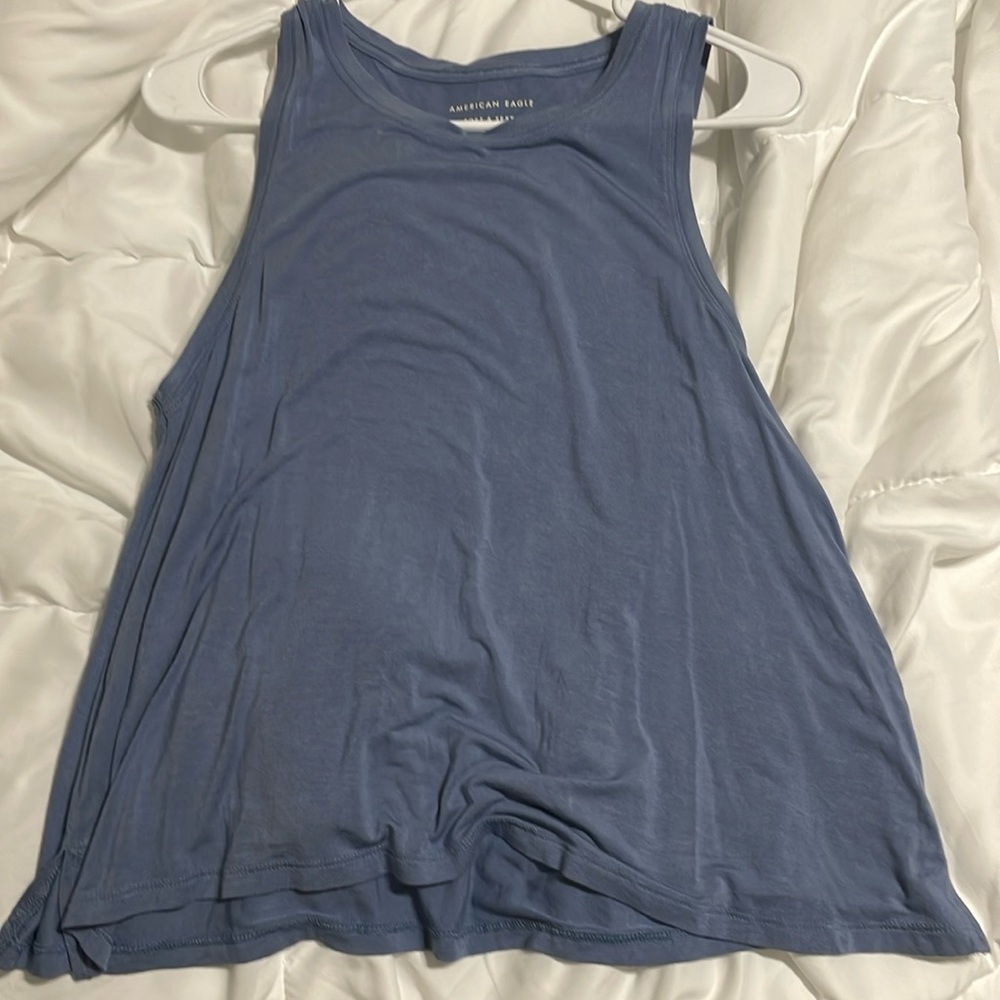 American Eagle medium blue tank top